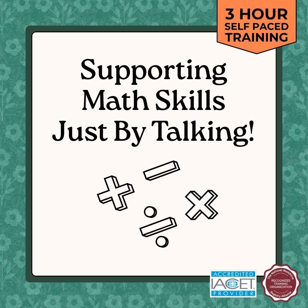 Course cover for Supporting Math Skills Just by Talking child care training