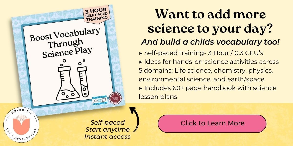 science vocabulary training card