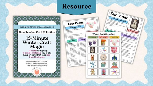 15 crafts for preschool teachers, winter theme