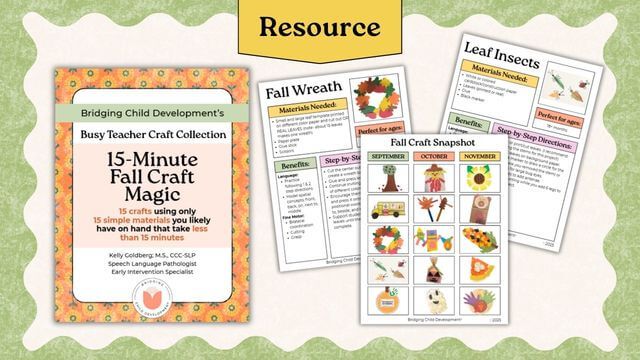 spring craft freebie with examples of 15 crafts for child care
