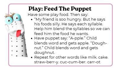 feed the puppet syllable phonological awareness activity for preschool.