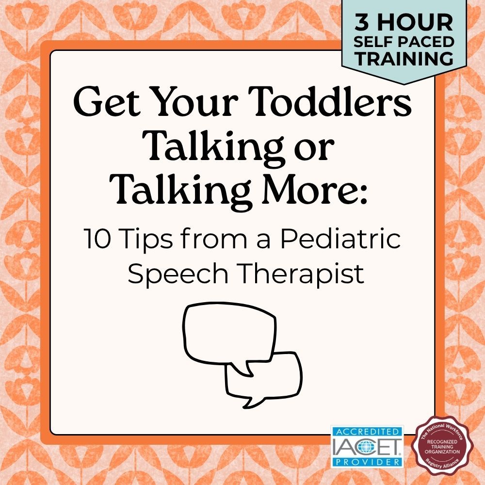 Course cover for Get your Toddlers Talking or Talking More child care training