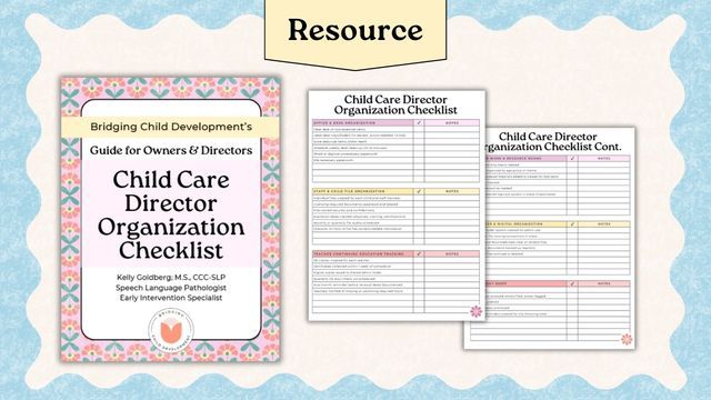 child care organization checklist