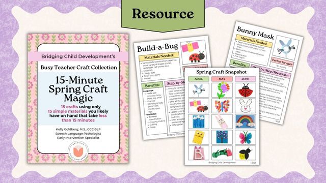 spring craft freebie with examples of 15 crafts for child care
