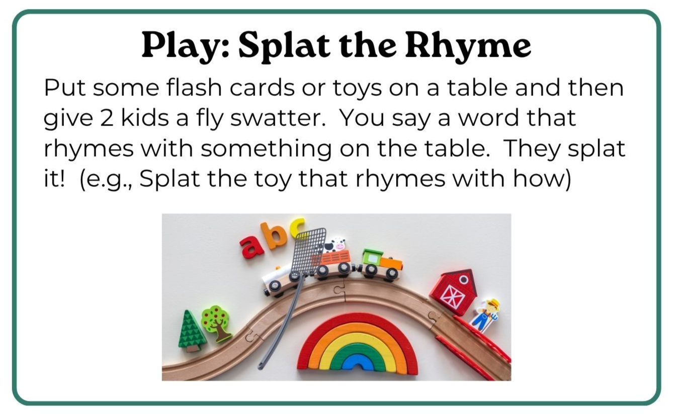 splat the rhyme rhyming activities preschool game.