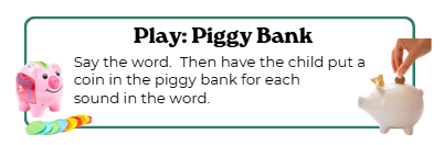 piggy bank segmenting phonemic awareness activity for preschool.