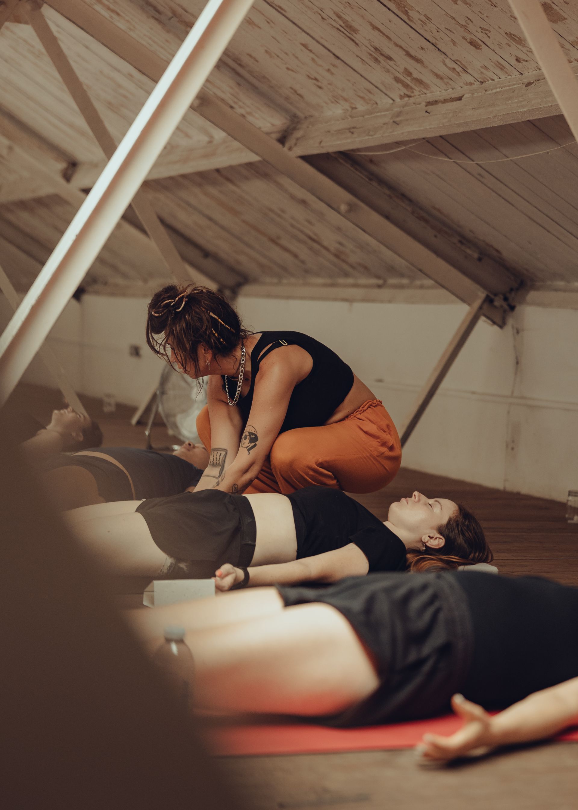 Trauma-informed breathwork facilitator training session