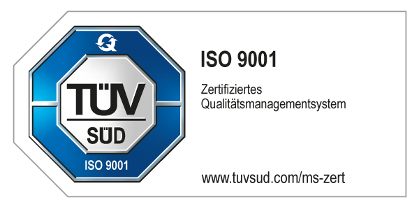 T&Uuml;V S&Uuml;D ISO 9001 Siegel
