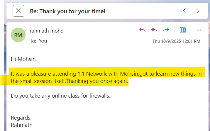 Testimonial screenshot