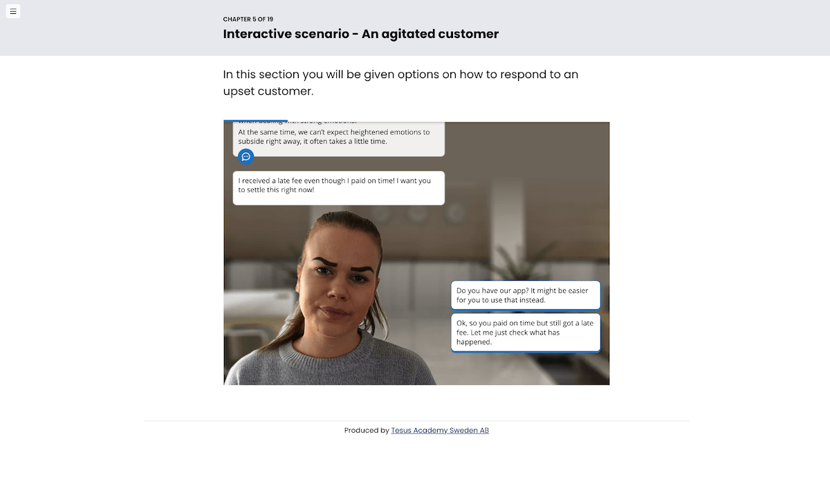 Interactive scenario