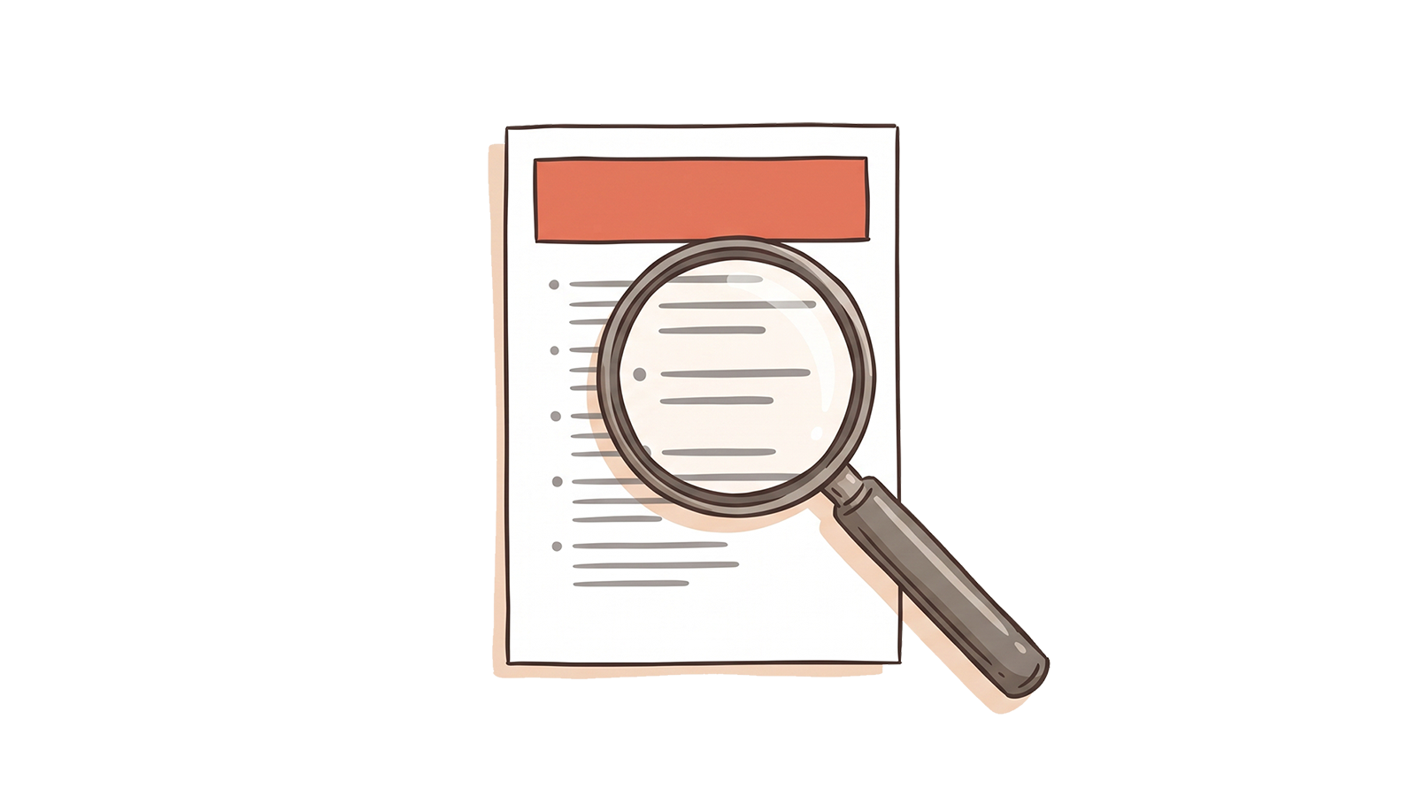 A magnifying glass held over a job ad.