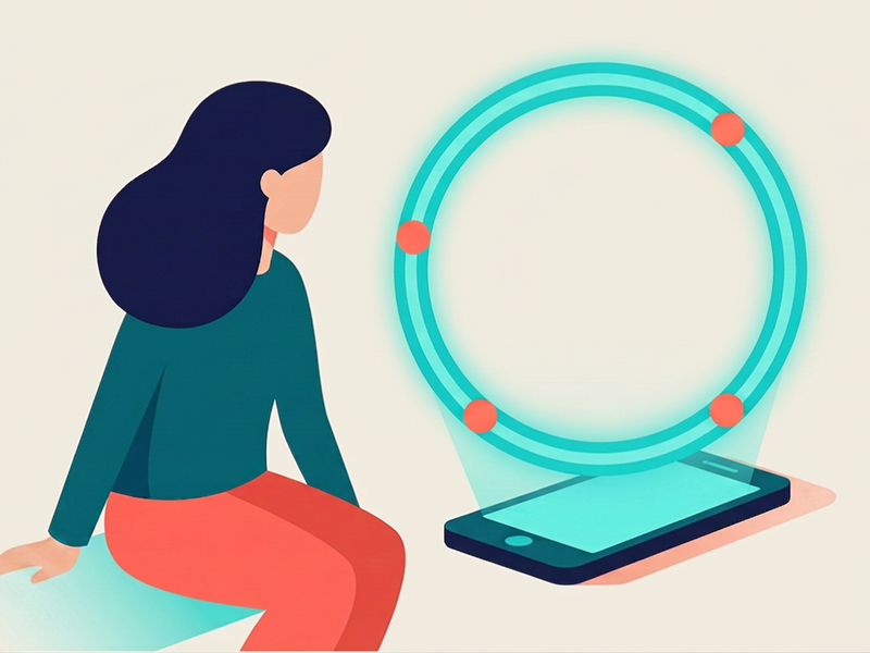 Person looks at loop