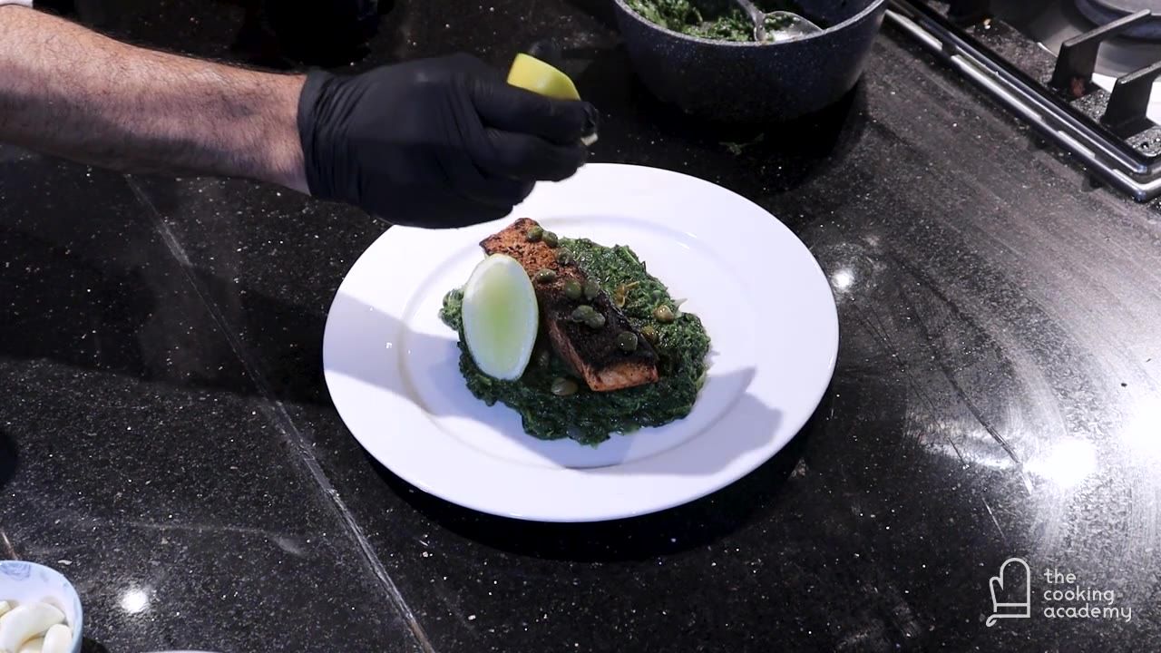 Salmon with Spinach