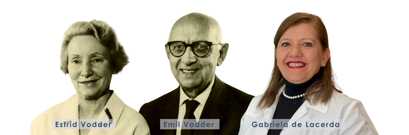 Estrid Vodder, Emil Vodder e Gabriela de Lacerda