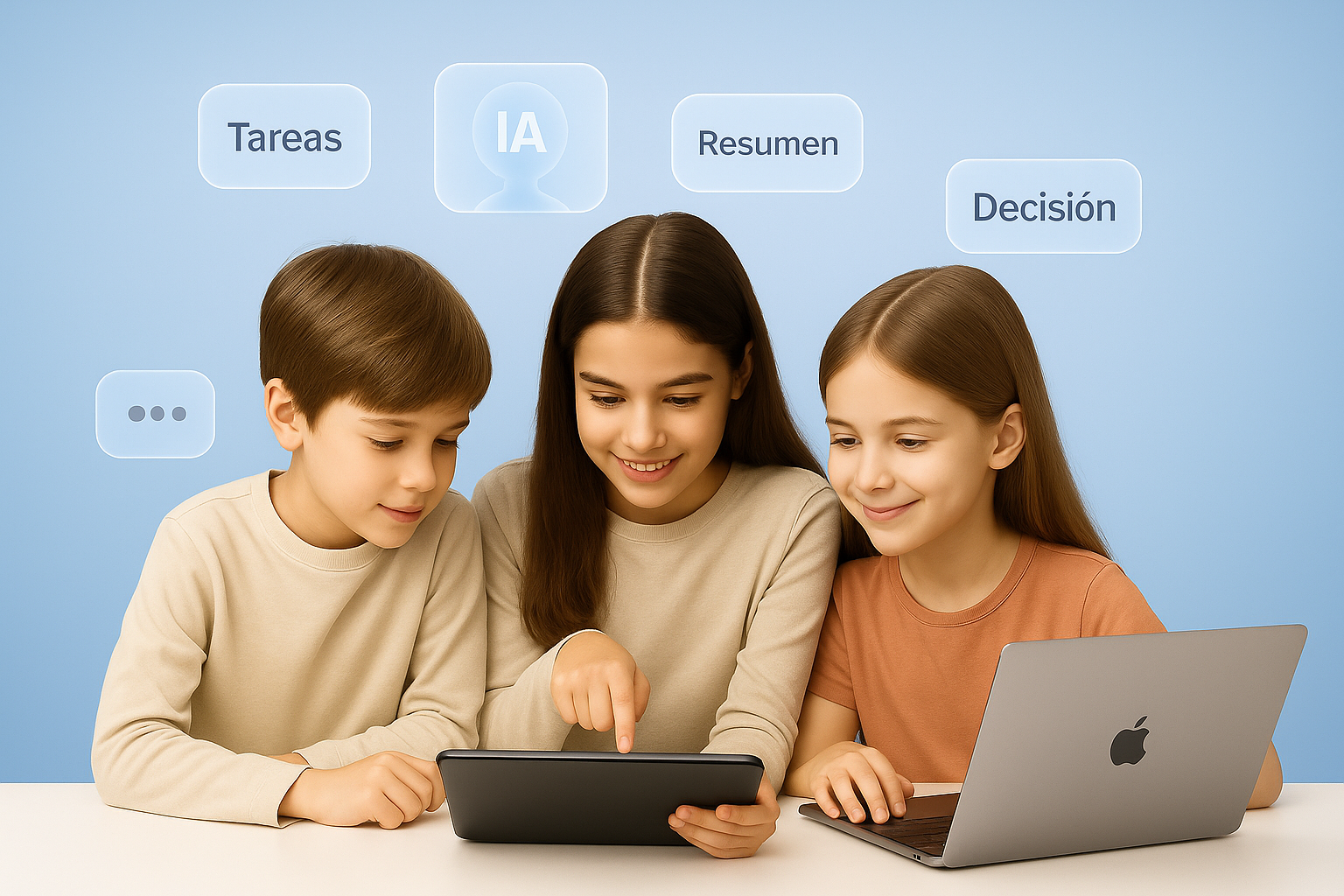 Adolescentes creando contenido digital