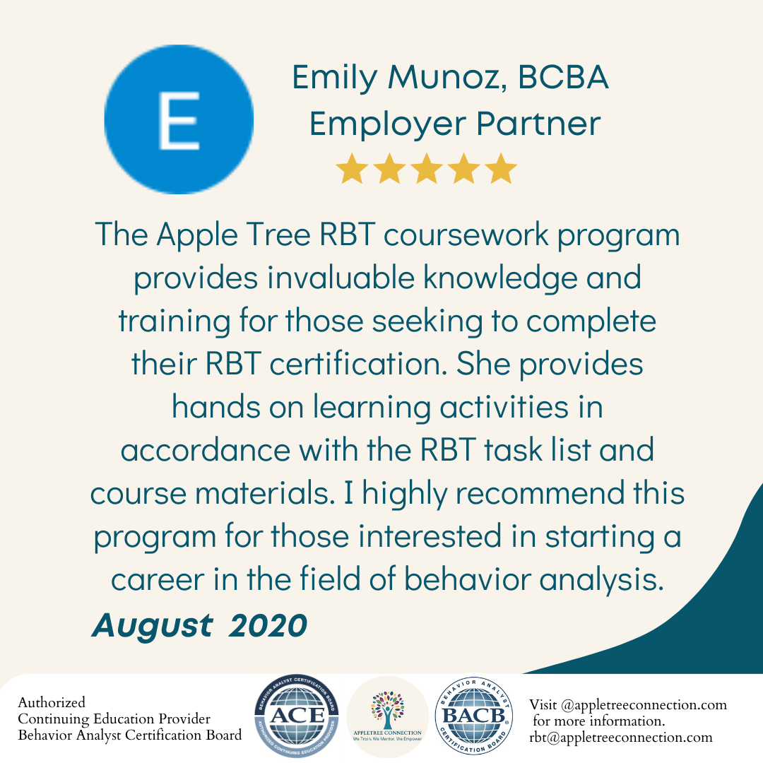 SELFPACED 40hour Behavior Science/ Registered Behavior Technician