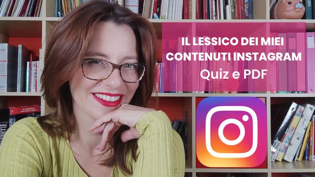 Copertina del corso sui miei contenuti di italiano per stranieri su Instagram