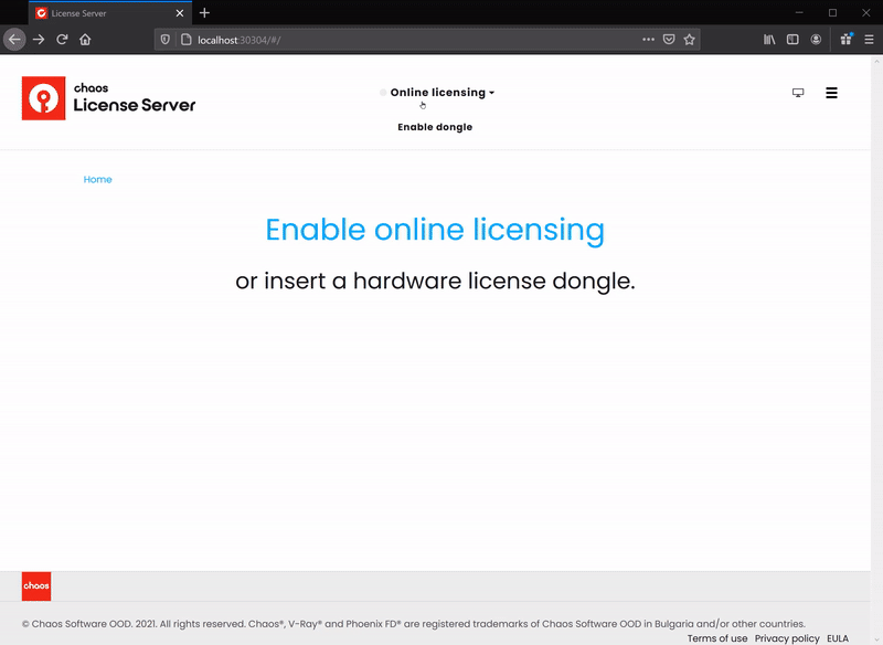Ενεργοποίηση License Server