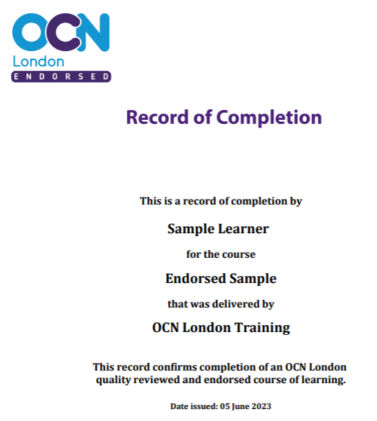 OCN certificate