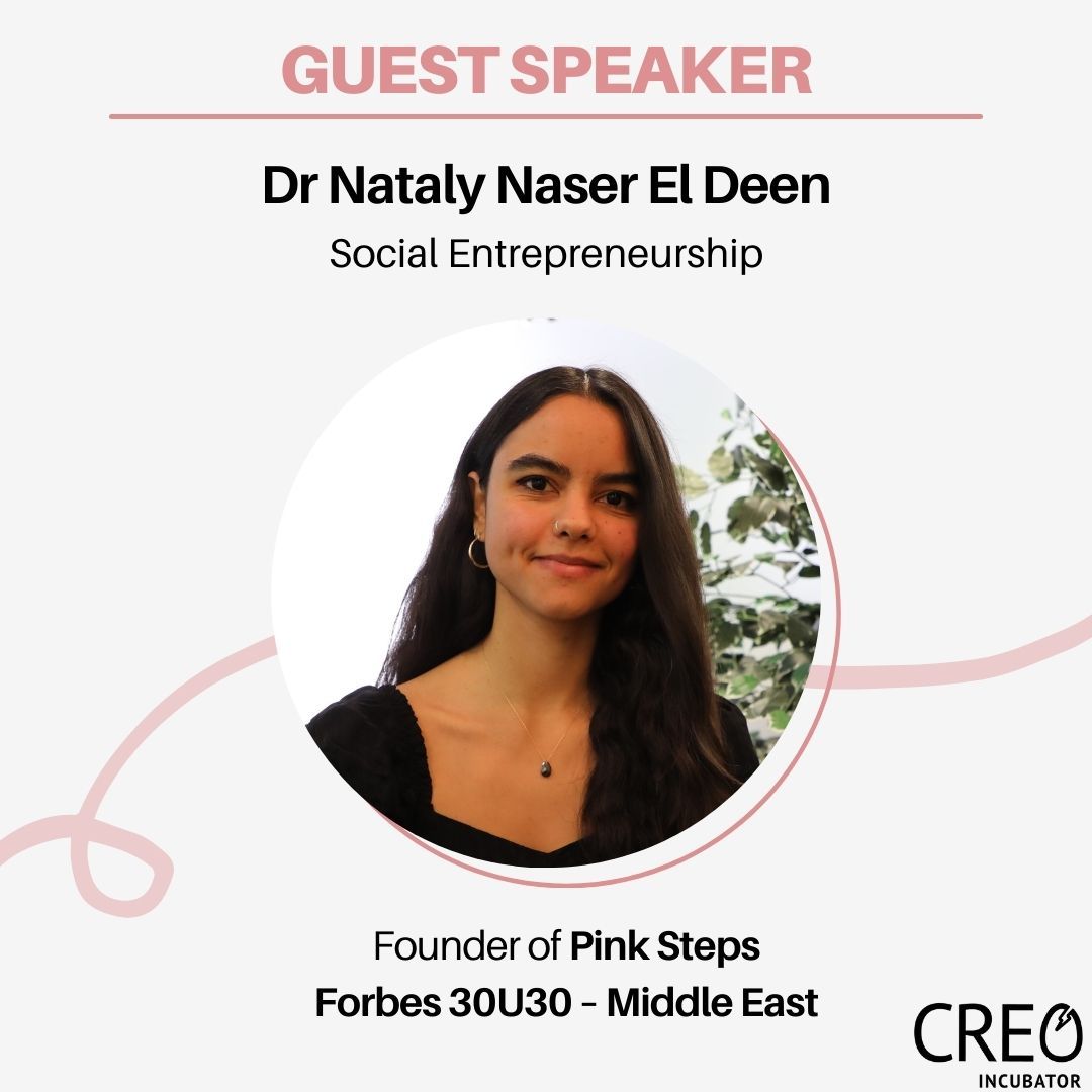 Guest Speaker to Creo Incubator: Dr Nataly Naser El Deen