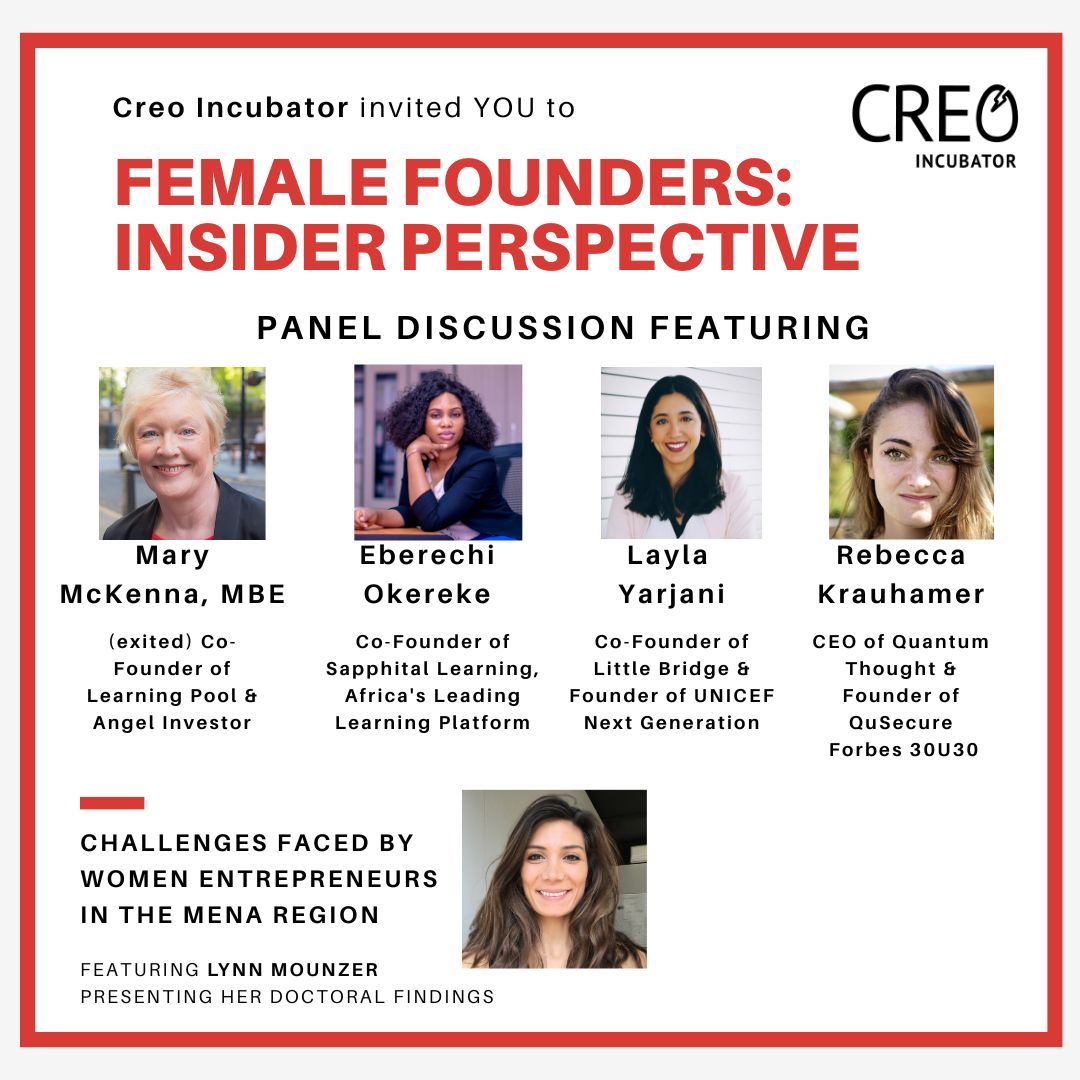 Creo Incubator Event: Female Founders Insider Perspective