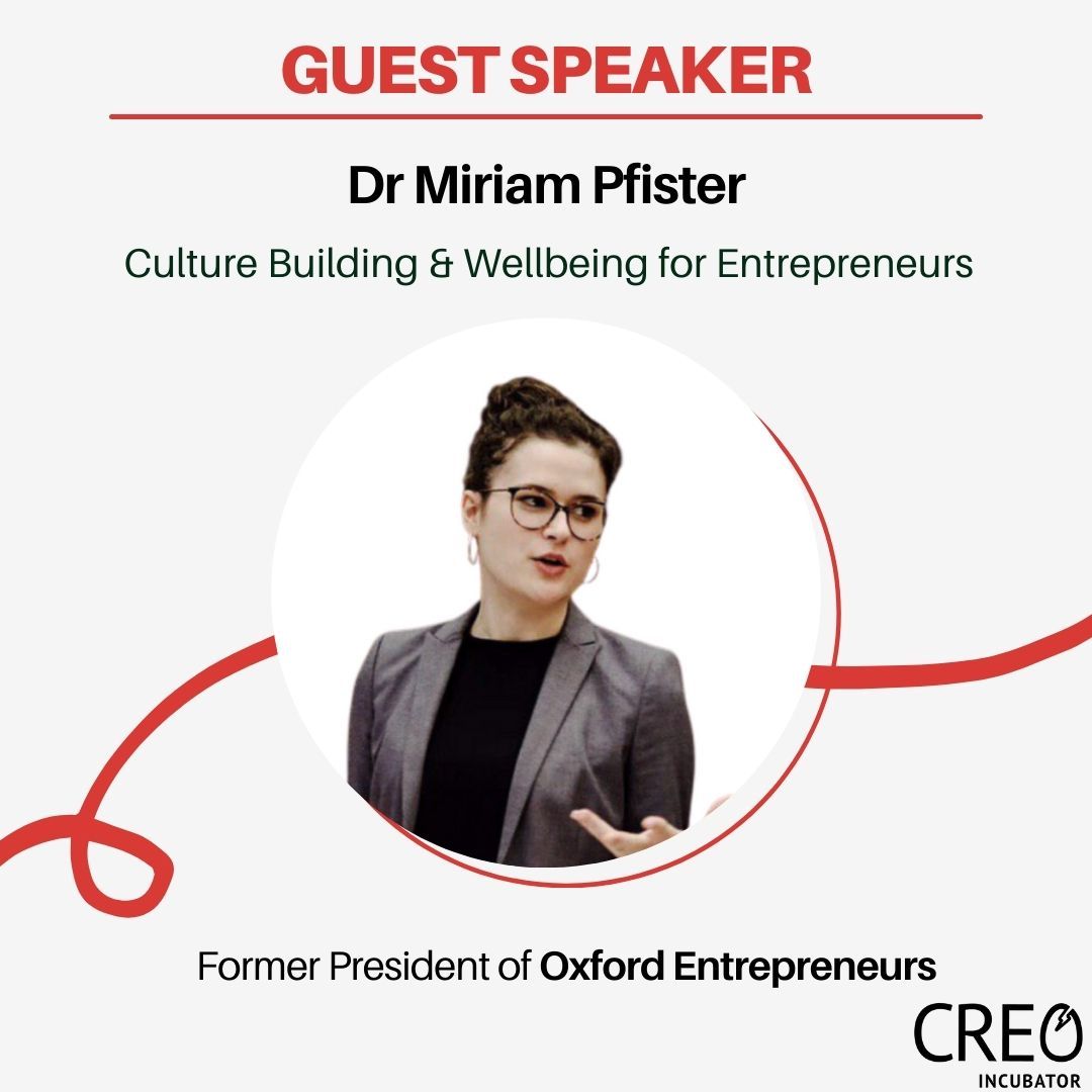 Guest Speaker to Creo Incubator: Dr Miriam Pfister