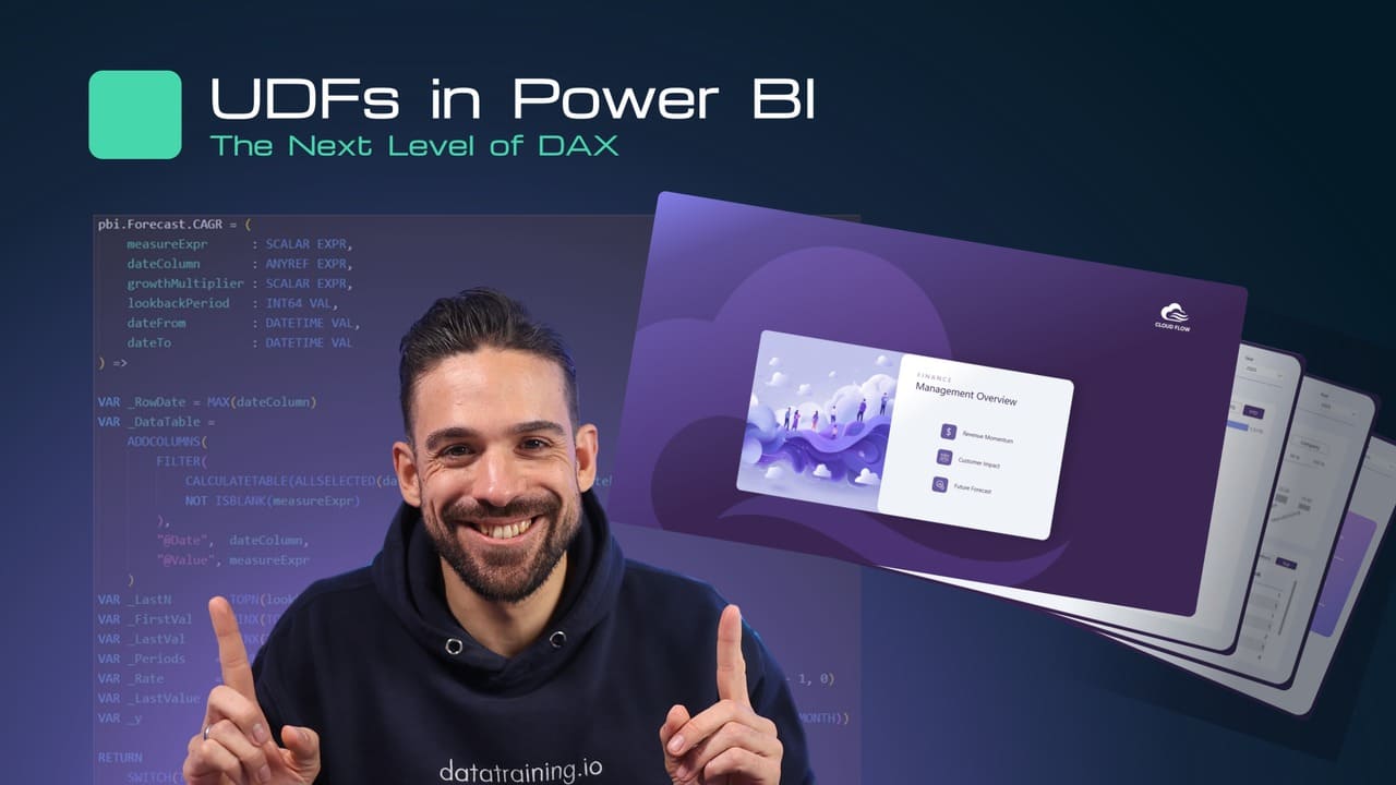 Bas Dohmen presenting "UDFs in Power BI: The Next Level of DAX"