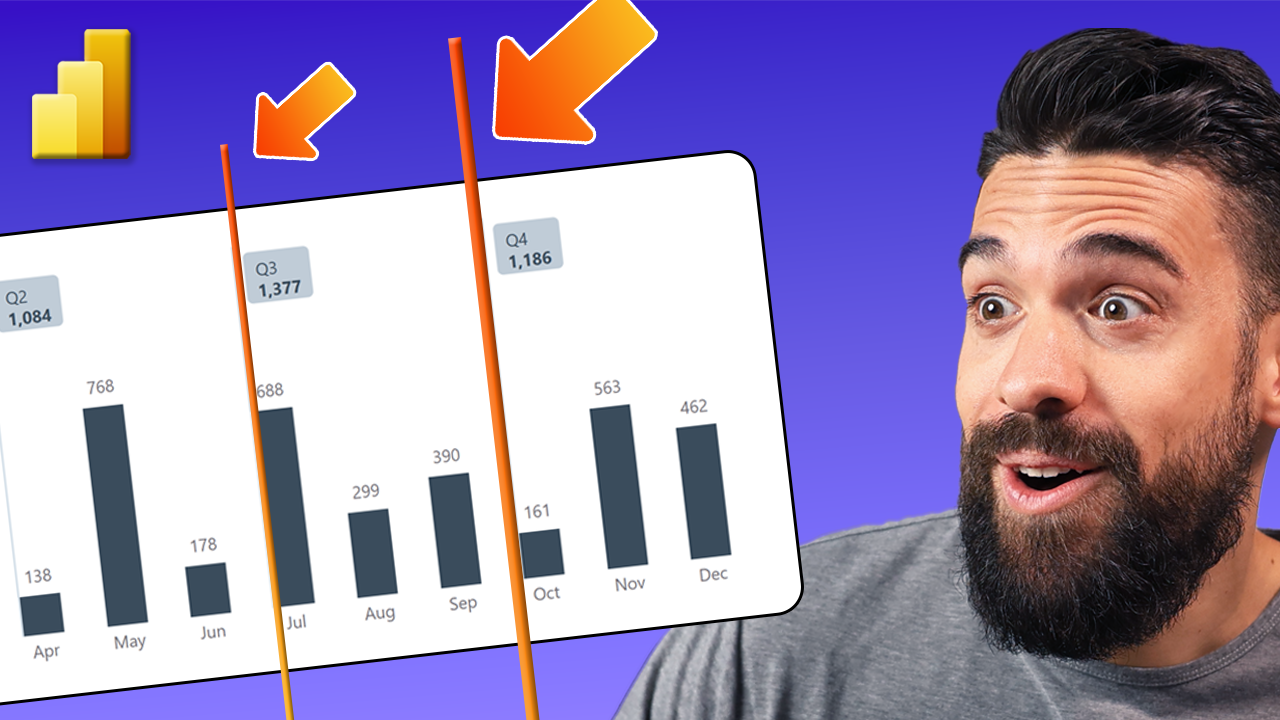 Side Drop Lines in Power BI (Without Gridlines!)