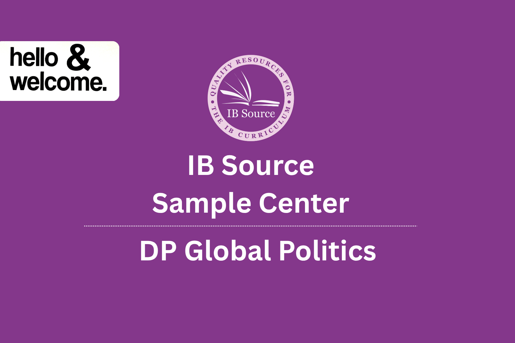 DP Global Politics 30-Day Trial