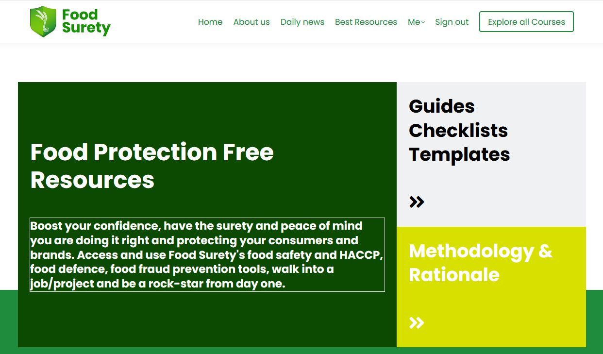 Food Protection Free Resources