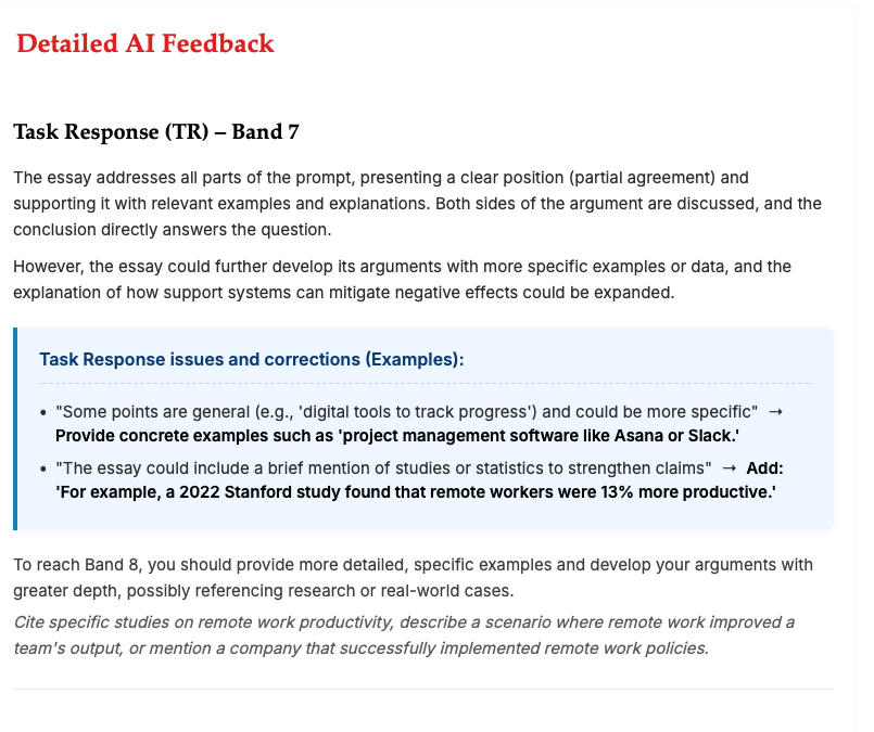 ielts essay feedback