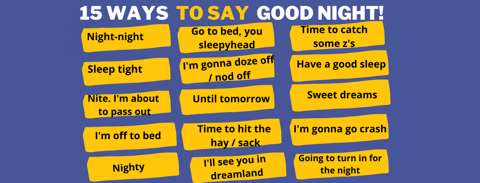 How To Say Good Night In Funny Ways