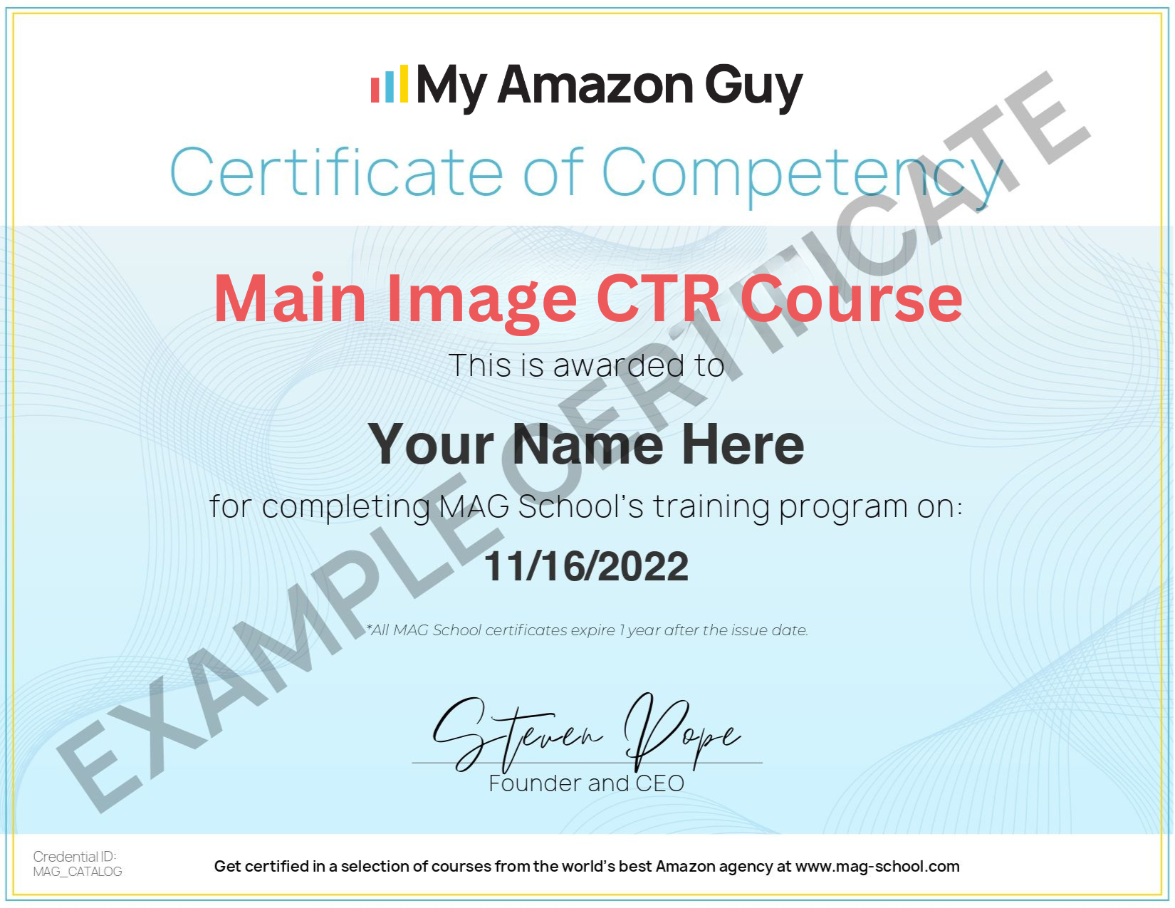 Main Image CTR Course Example Certificate