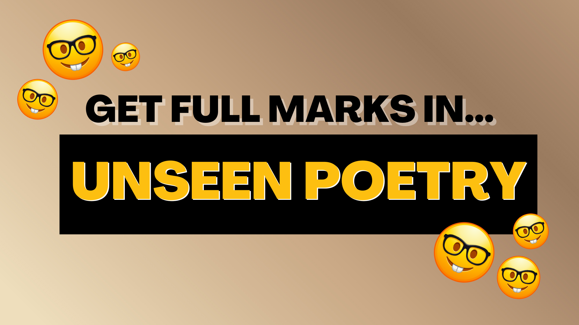 Full Marks in Unseen Poetry