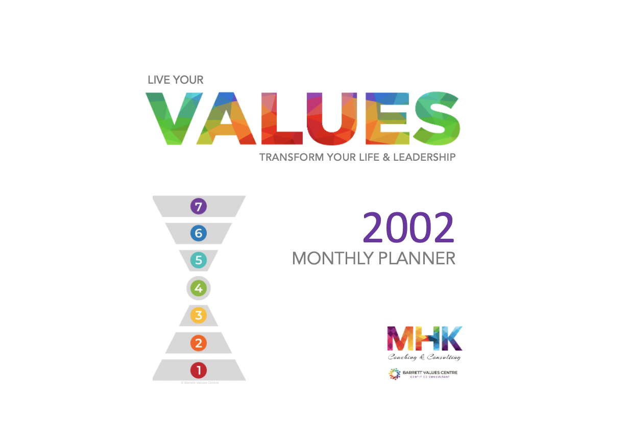 Live Your Values Monthly Planner