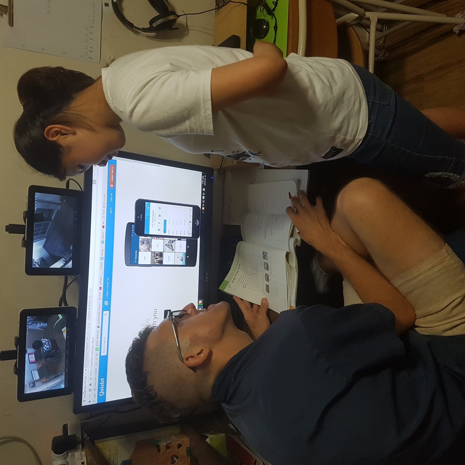 Mr. Jay teaching a student one-on-one