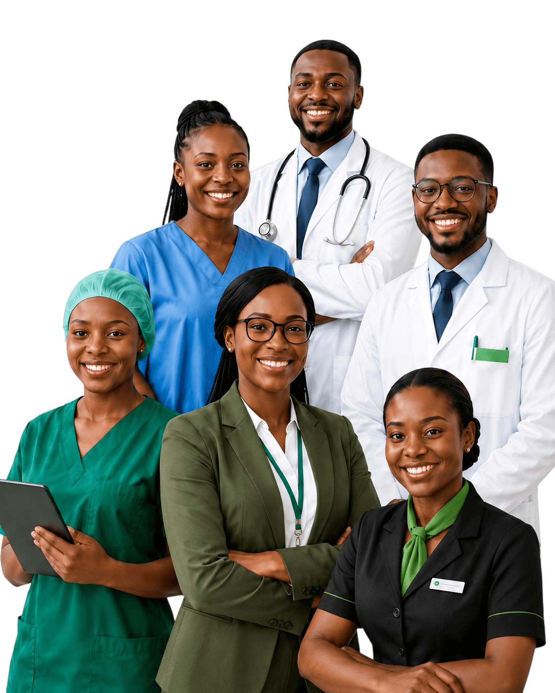 Diverse team of healthcare professionals