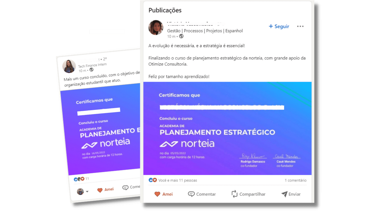 Certificado do curso Academia de Planejamento Estratégico