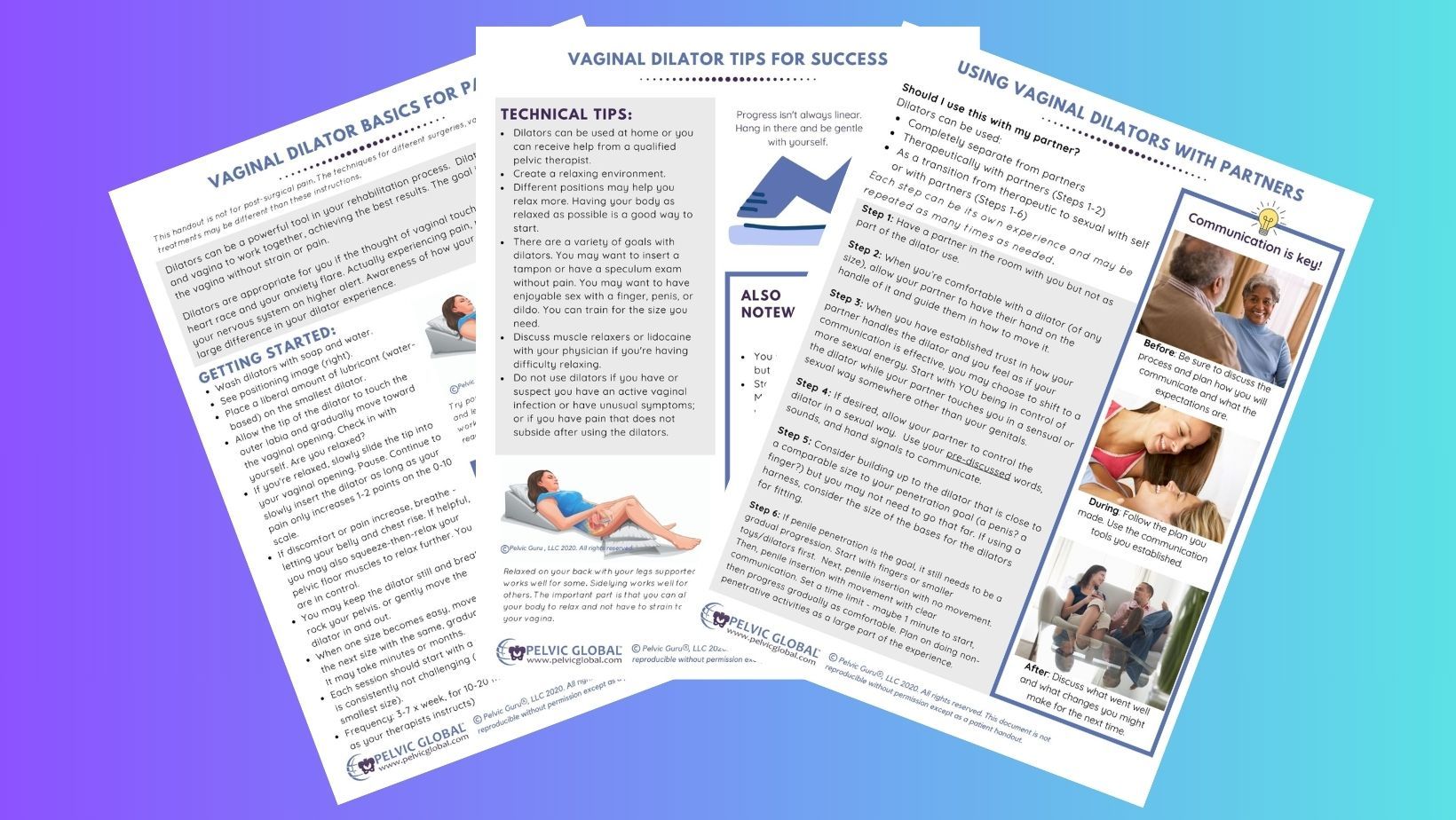 Vaginal Dilator Instructions Handouts (3)