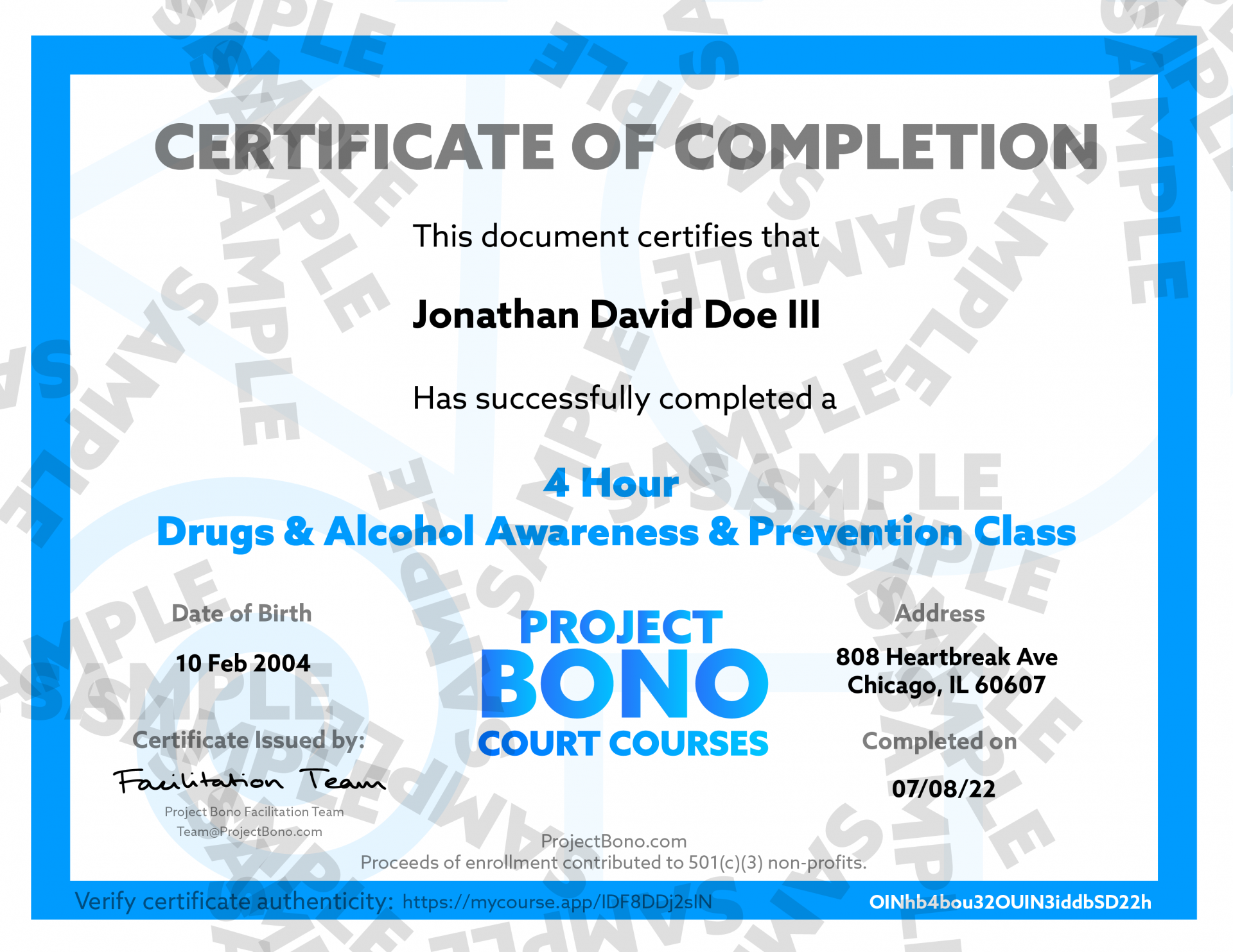 Drug And Alcohol Course Certificate prntbl concejomunicipaldechinu gov co