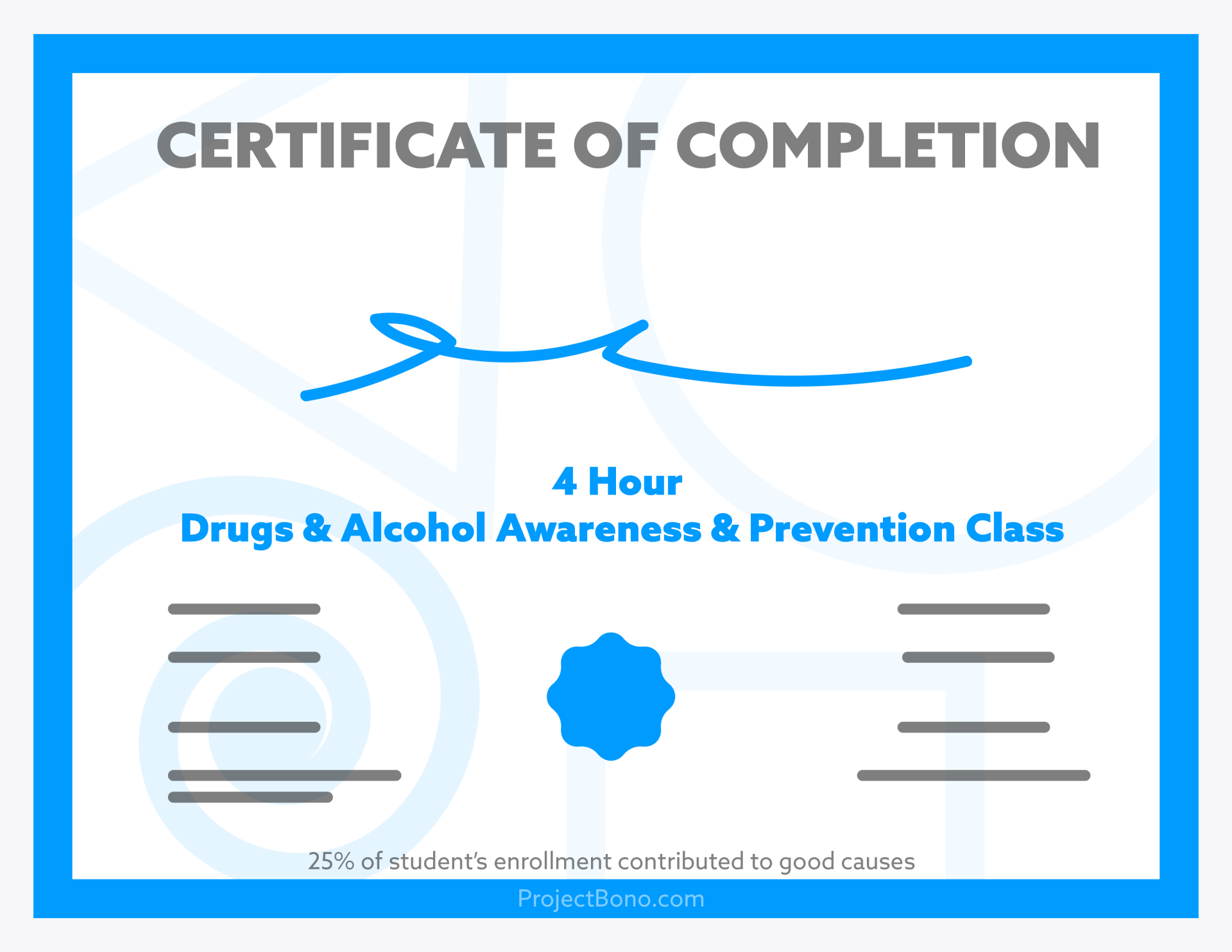 Drugs & Alcohol Awareness Class Court Approved Certificates