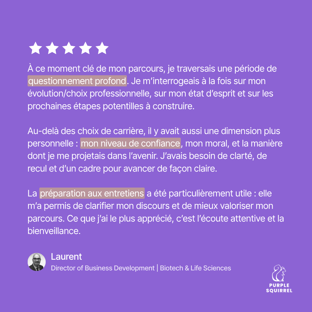 Avis d'une coaché Purple Squirrel