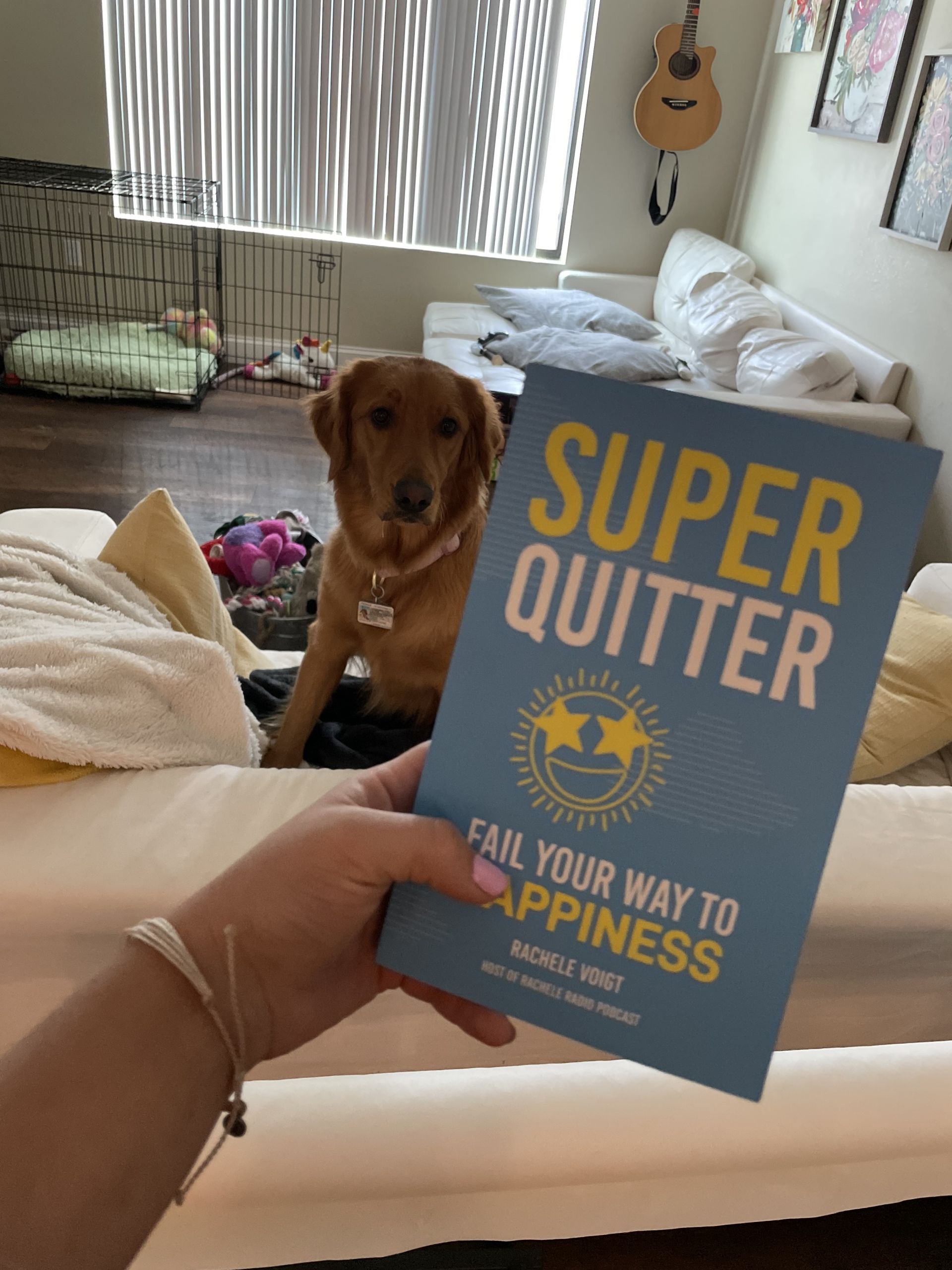 Super Quitter is a self-help book about failure and happiness written by Rachele Voigt of Rachele Radio Podcast