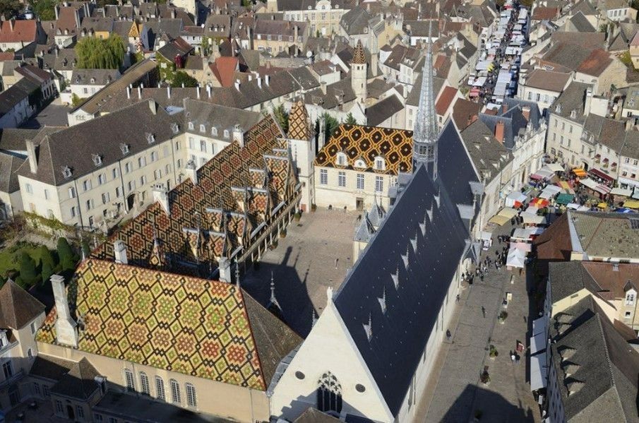 Hospices de Beaune Arial View