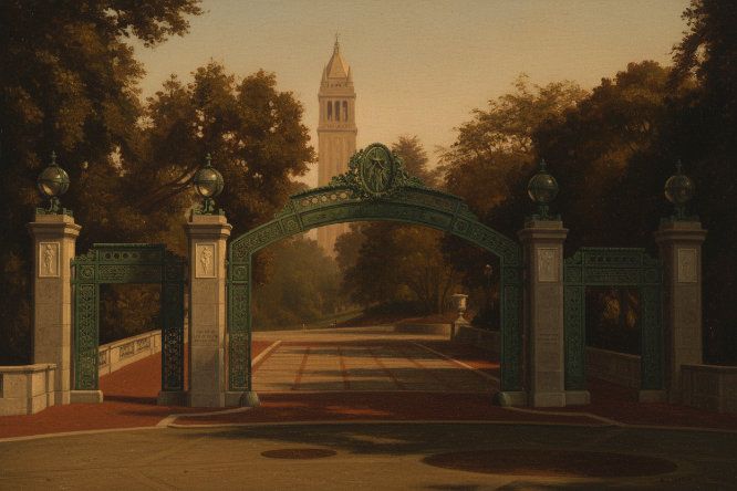 sather gate at uc berkeley old master painting style