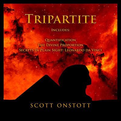 cover of tripartitebook showing geometric analysis of great pyramid inside vesica piscis with 3333" inside