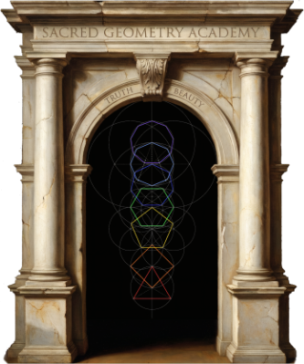 sacred geometry academy logo of classical arch