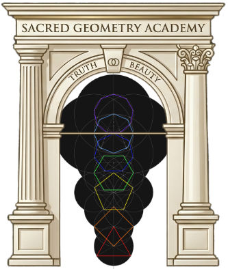 sacred geometry academy logo of classical arch