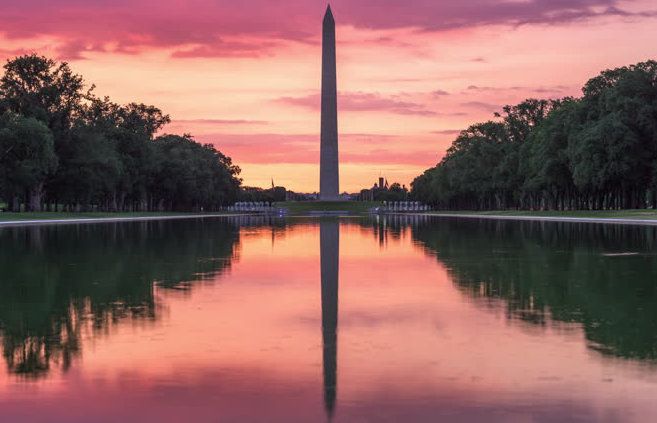 Washington monument and reflecting pool