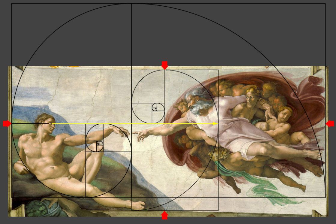 Analysis of Michelangelo's Creation of Adam fresco on the Sistine Chapel ceiling published in Secrets in Plain Sight: Leonardo da Vinci  (2019) ©Scott Onstott